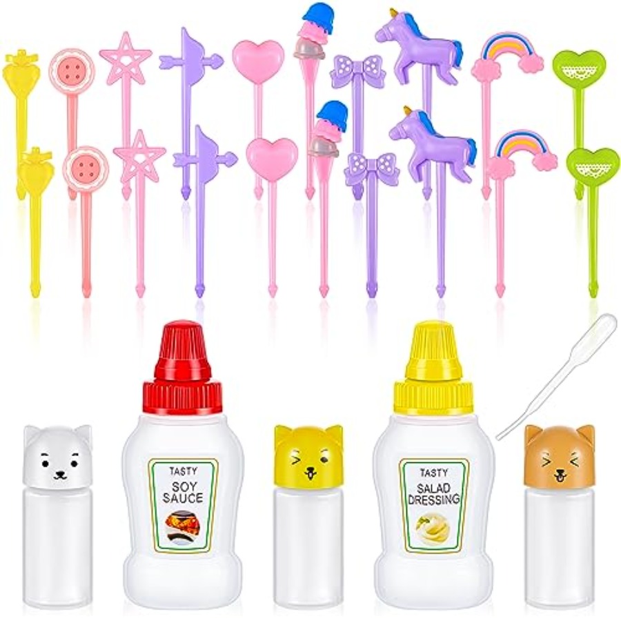 Condiment Squeeze Bottle - 26 Pcs Lunch Bento Soy Sauce