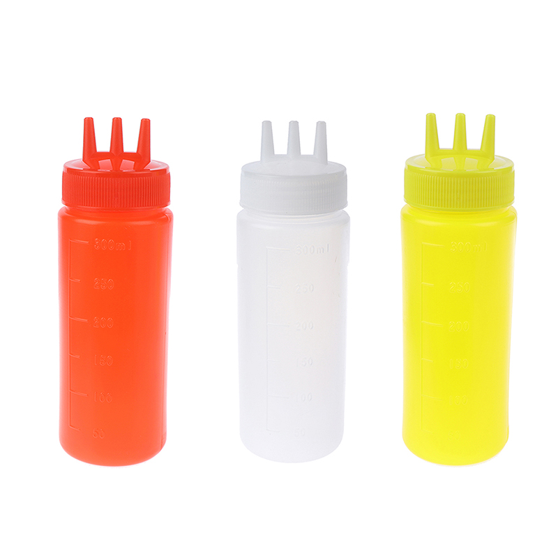 Condiment Squeeze Bottle - 3 Hole Squeeze Bottle Sauce Vinegar