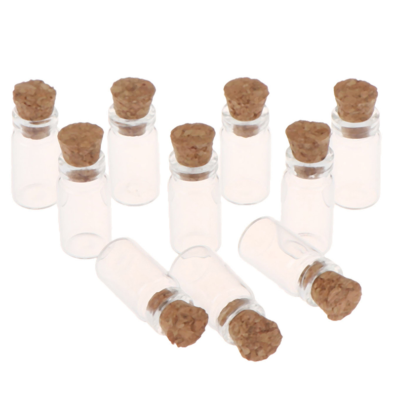 Food Storage Jar Glass - 10Pcs 1:12 Dollhouse Miniature Glass Jars