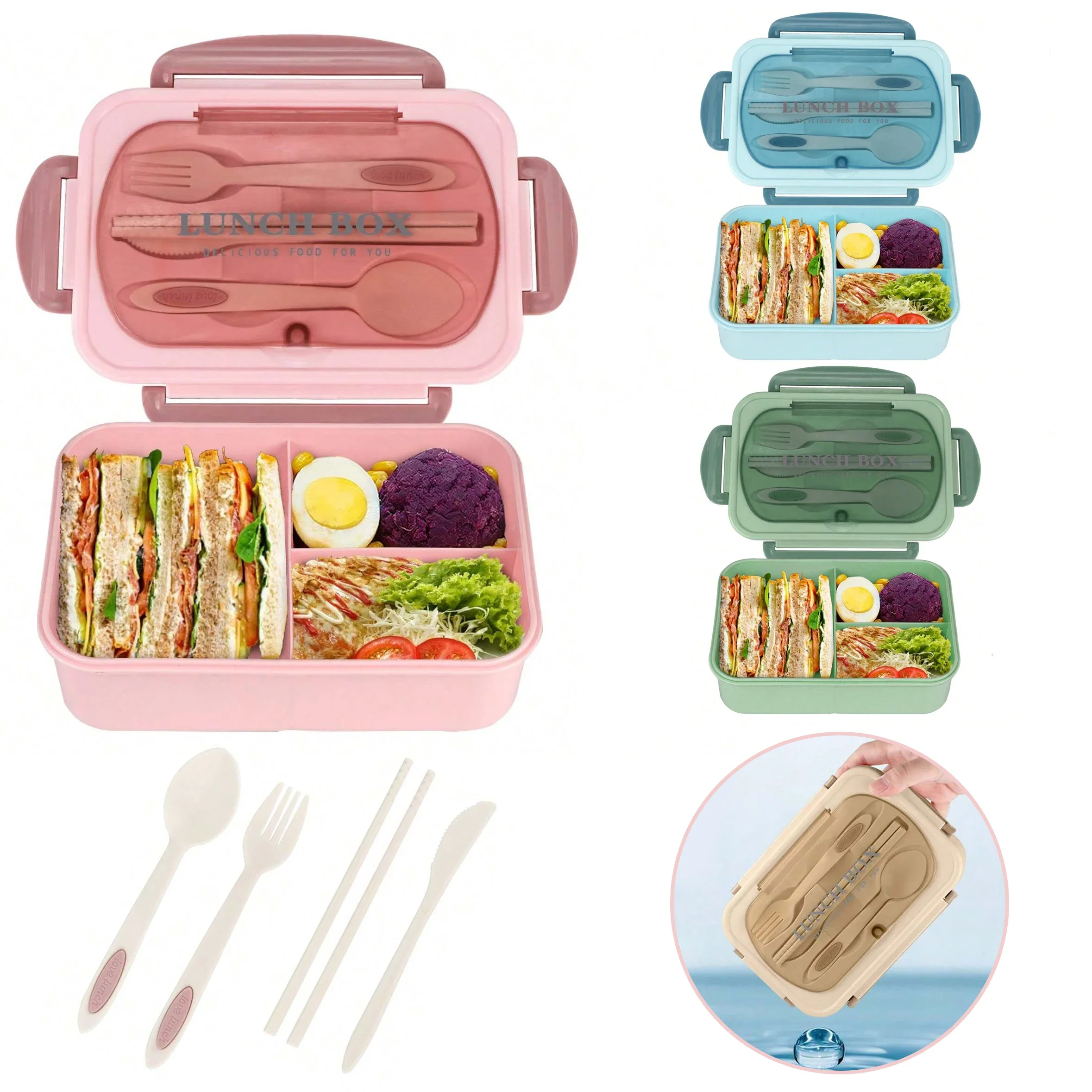 Food Storage 30 Years - Adult Bento Box with 3 Compartments