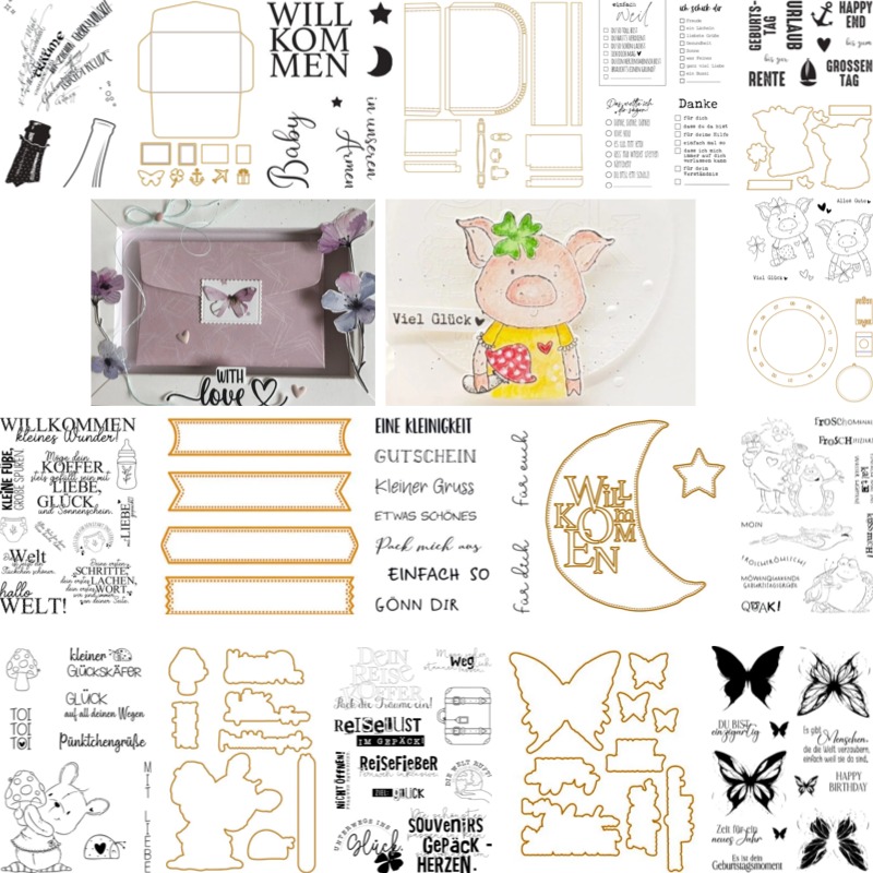Food Storage Baby - Baby Suitcase Stamps And Dies New