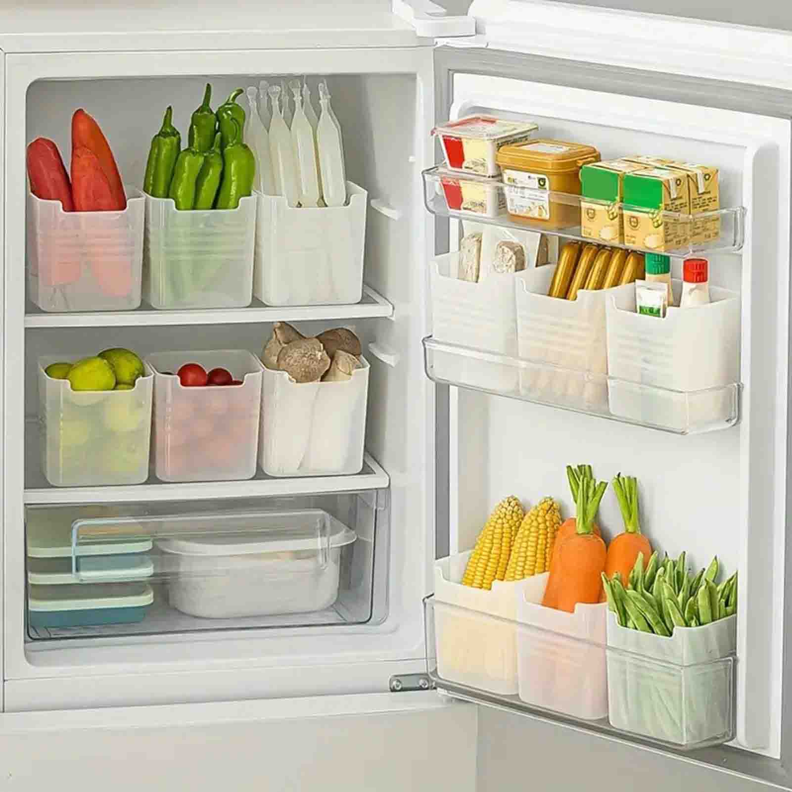 Food Storage Quart - 3pcs Kitchen Storage Basket 10*11*8.5cm Refrigerator