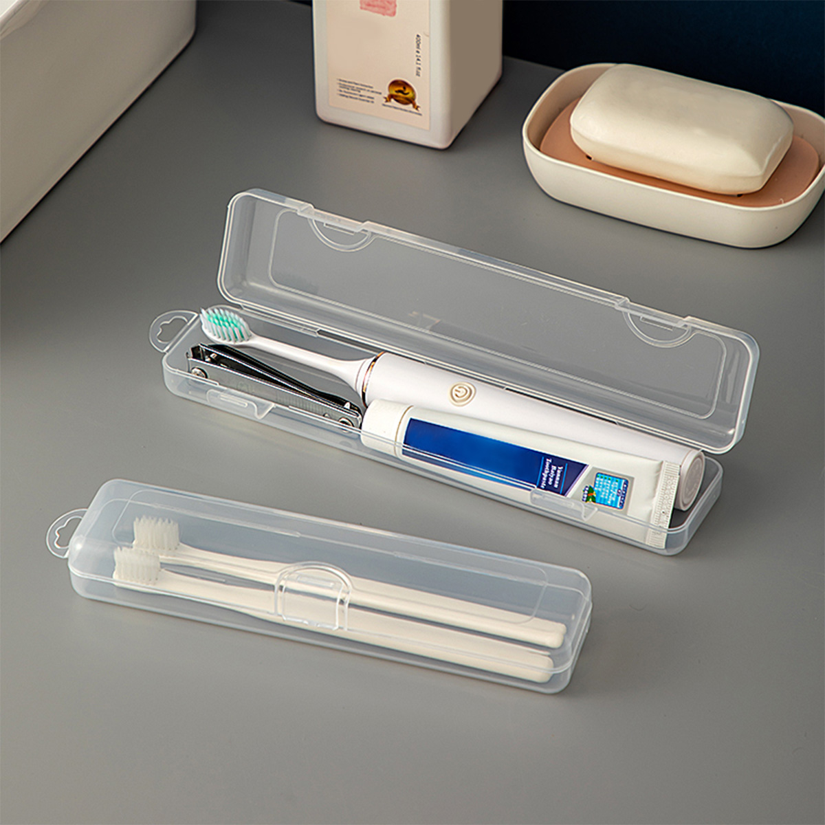 Food Storage Quart - WORTHBUY Toothbrush Box Transparent Organizer Case