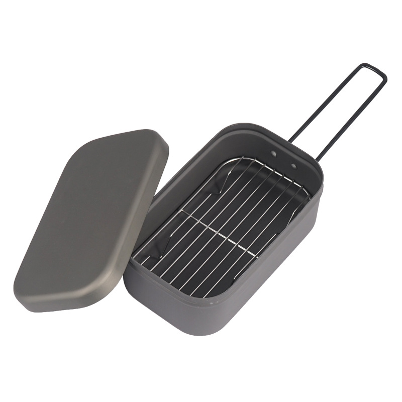 Food Storage Aluminum Containers - Camping Lunch Box Steaming Rack Aluminum