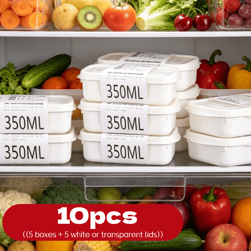 Food Storage Quart - 10Pcs Reusable Stackable Food Storage Box