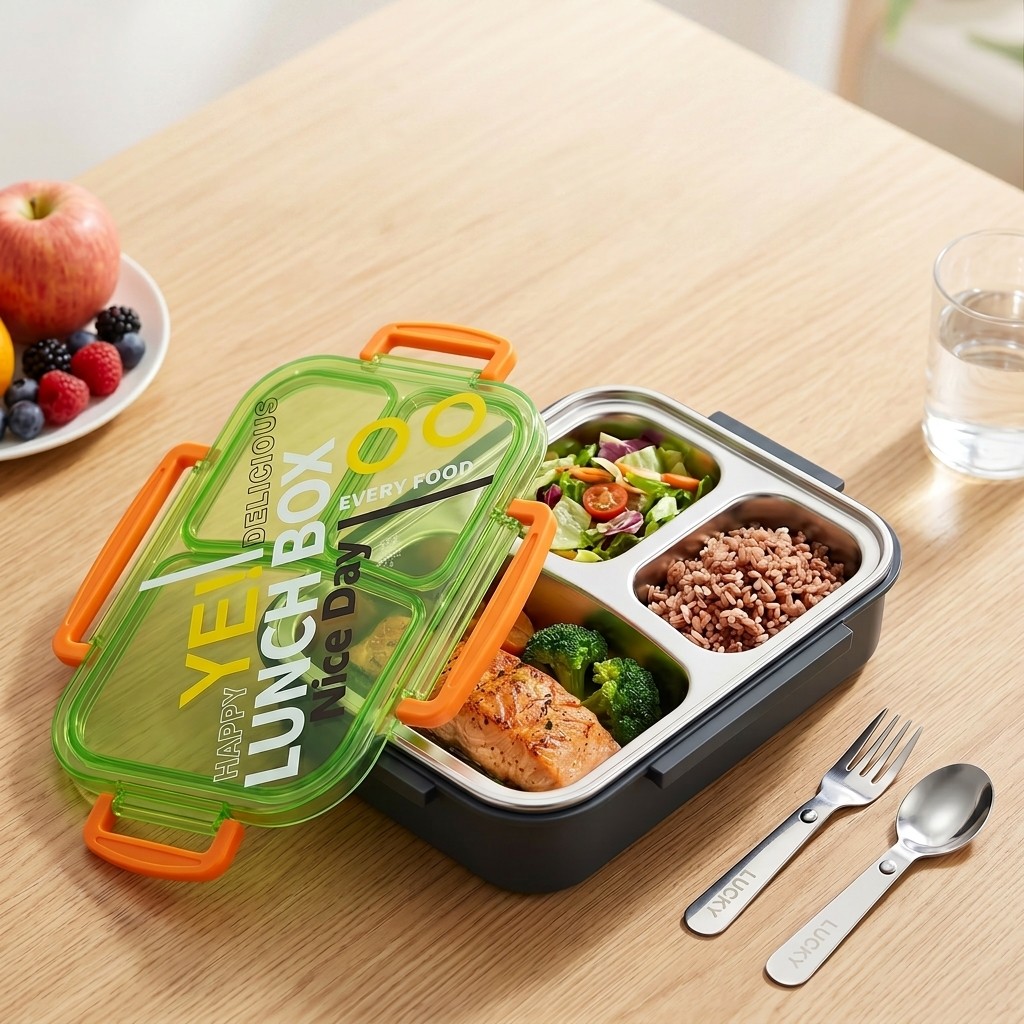 Food Storage 30 Years - Microwavable 304 Stainless Steel Lunch Box