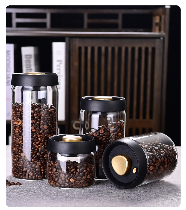 Coffee Bean Storage Jar, Vacuu - đánh giá và giá Food Storage Jar Glass