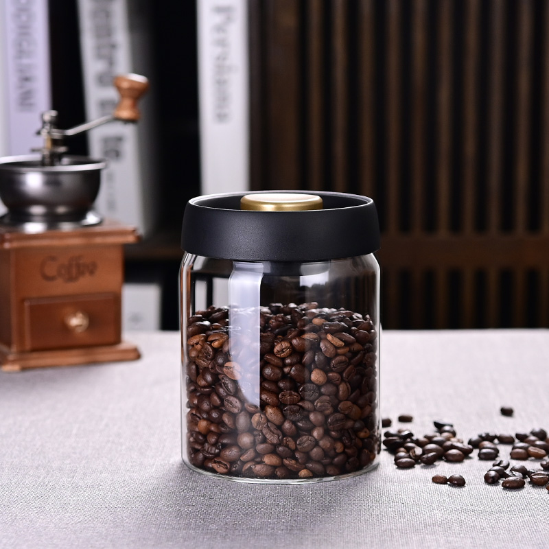 Coffee Bean Storage Jar, Vacuu - đánh giá và giá Food Storage Jar Glass