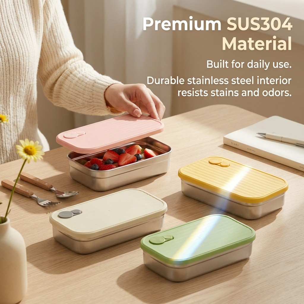 Stainless Steel Bento Box Meta - đánh giá và giá Food Storage 30 Years
