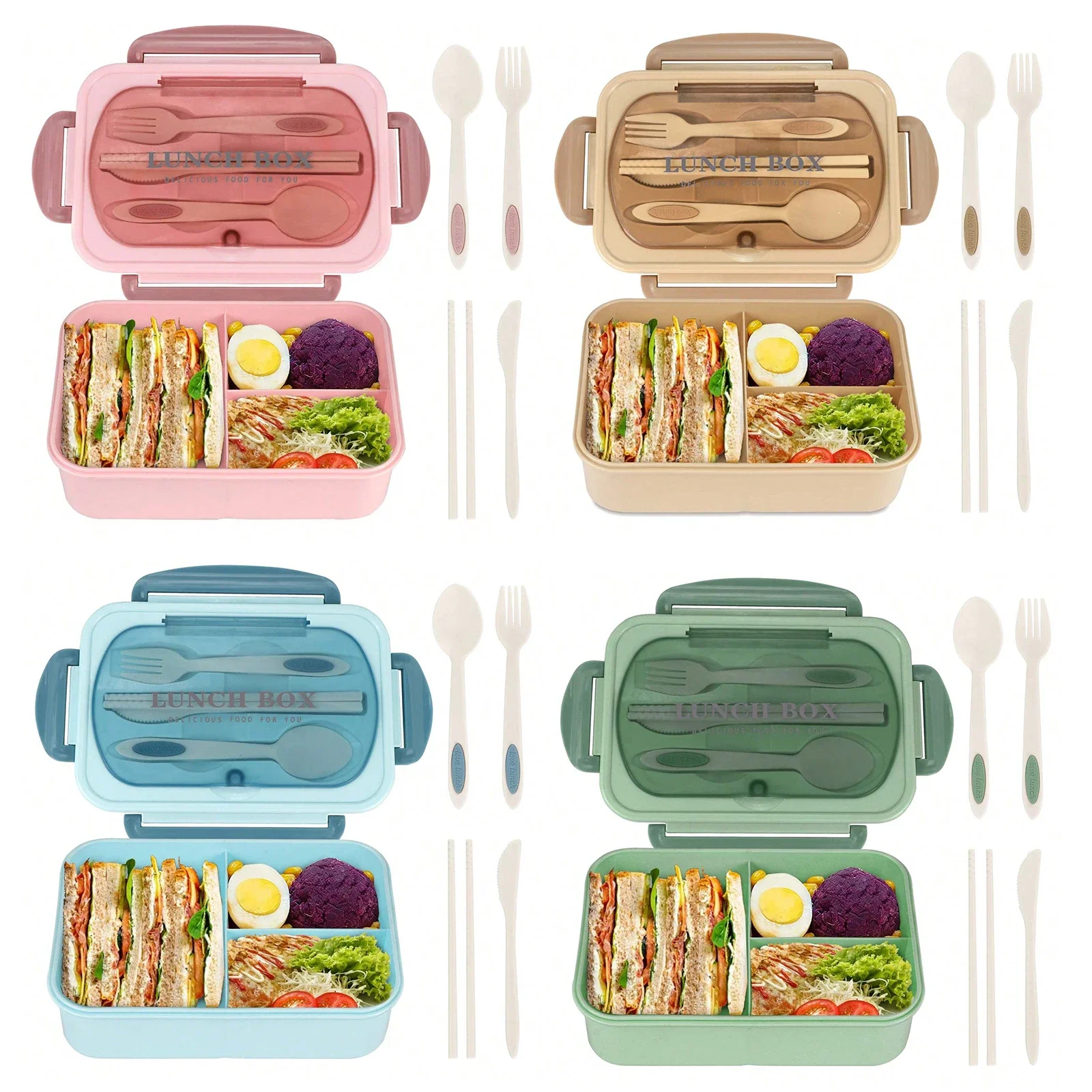 Adult Bento Box with 3 Compart - đánh giá và giá Food Storage 30 Years