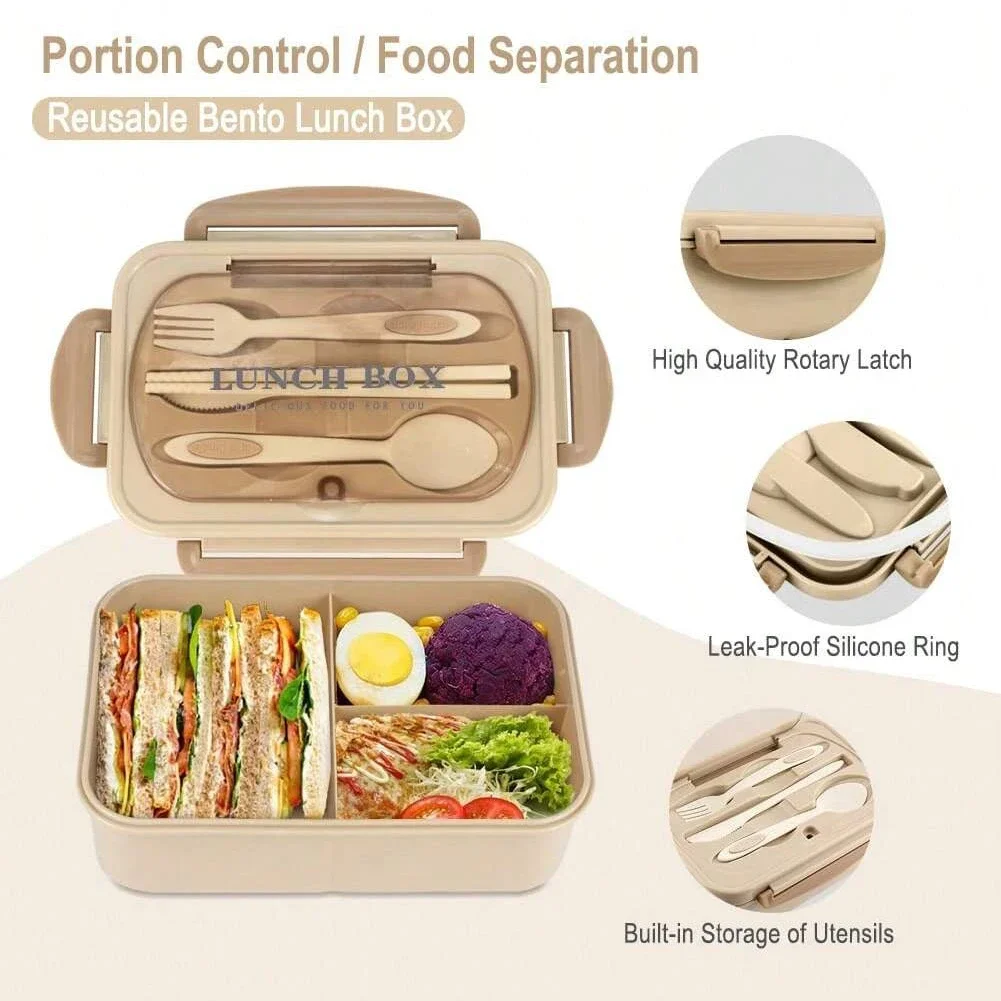 Adult Bento Box with 3 Compart - đánh giá và giá Food Storage 30 Years