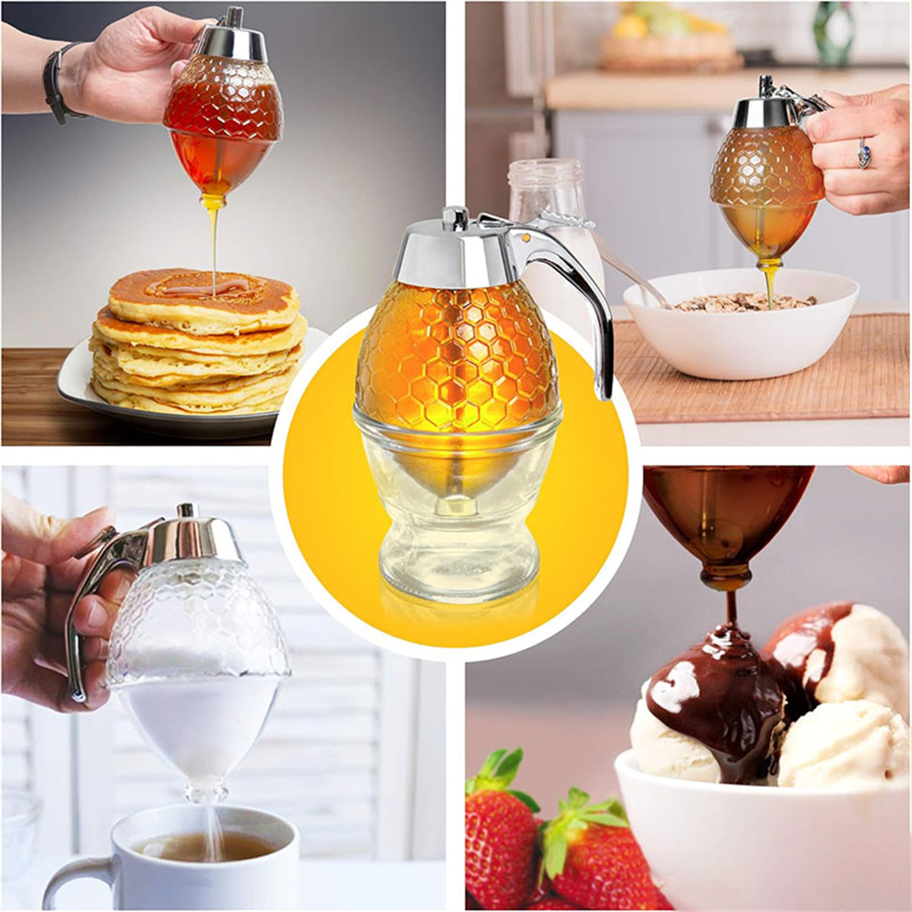 1pc No Drip Glass Honey Dispen - đánh giá và giá Condiment Squeeze Bottle