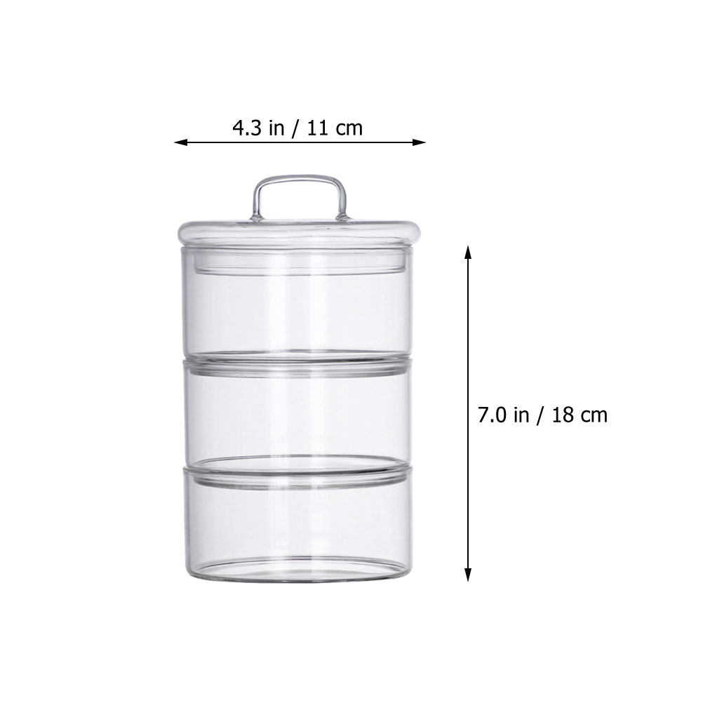 1Set Clear Glass Storage Bowl  - đánh giá và giá Food Storage Jar Glass