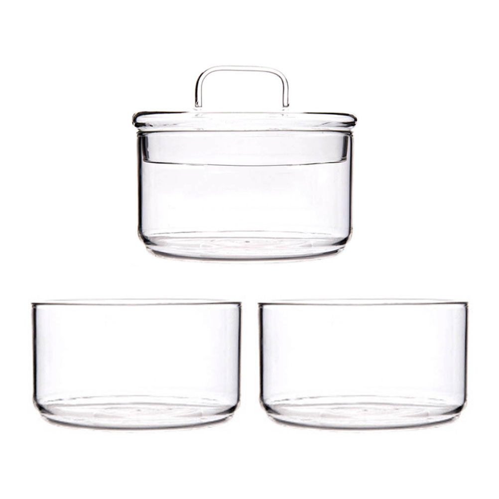 1Set Clear Glass Storage Bowl  - đánh giá và giá Food Storage Jar Glass