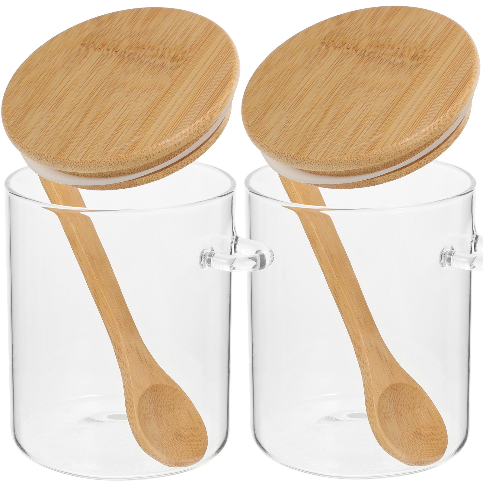 2 Pcs Flour Sugar Storage Cont - đánh giá và giá Food Storage Jar Glass