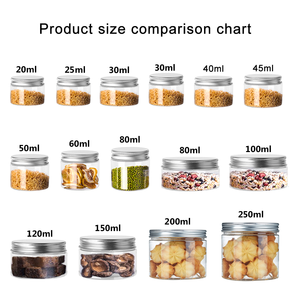 1-10Pcs 20/25/30/40/45-250ml S - đánh giá và giá Food Storage Aluminum