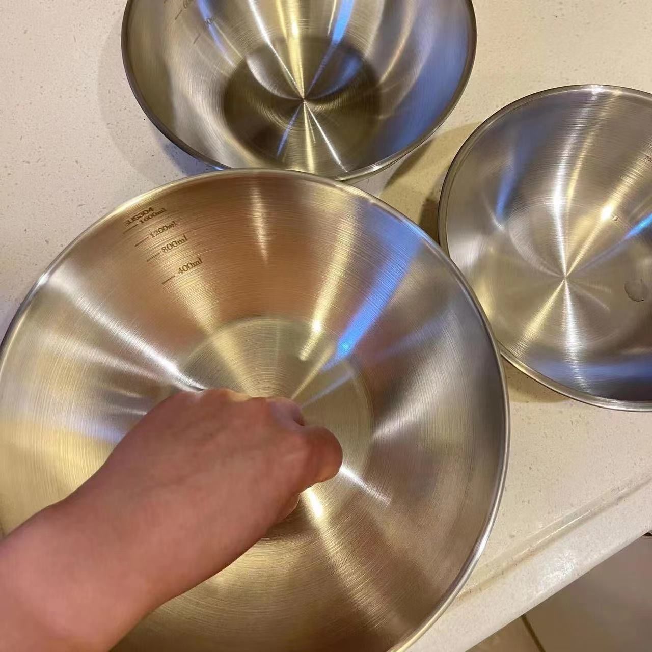 1-3 Stainless Steel Bowl Set w - đánh giá và giá Food Storage Essentials
