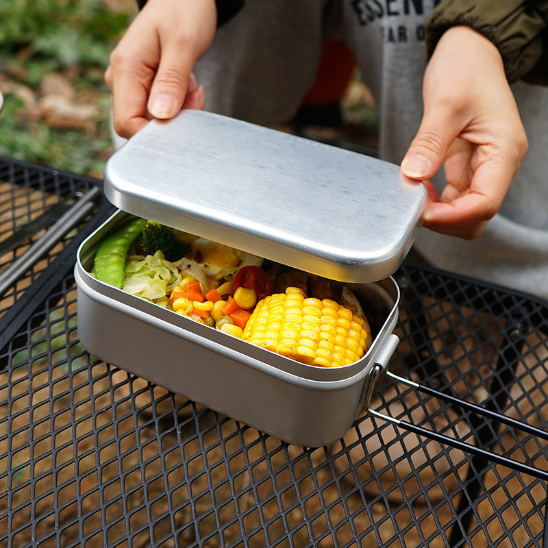 Camping Lunch Box Steaming Rac - đánh giá và giá Food Storage Aluminum Containers
