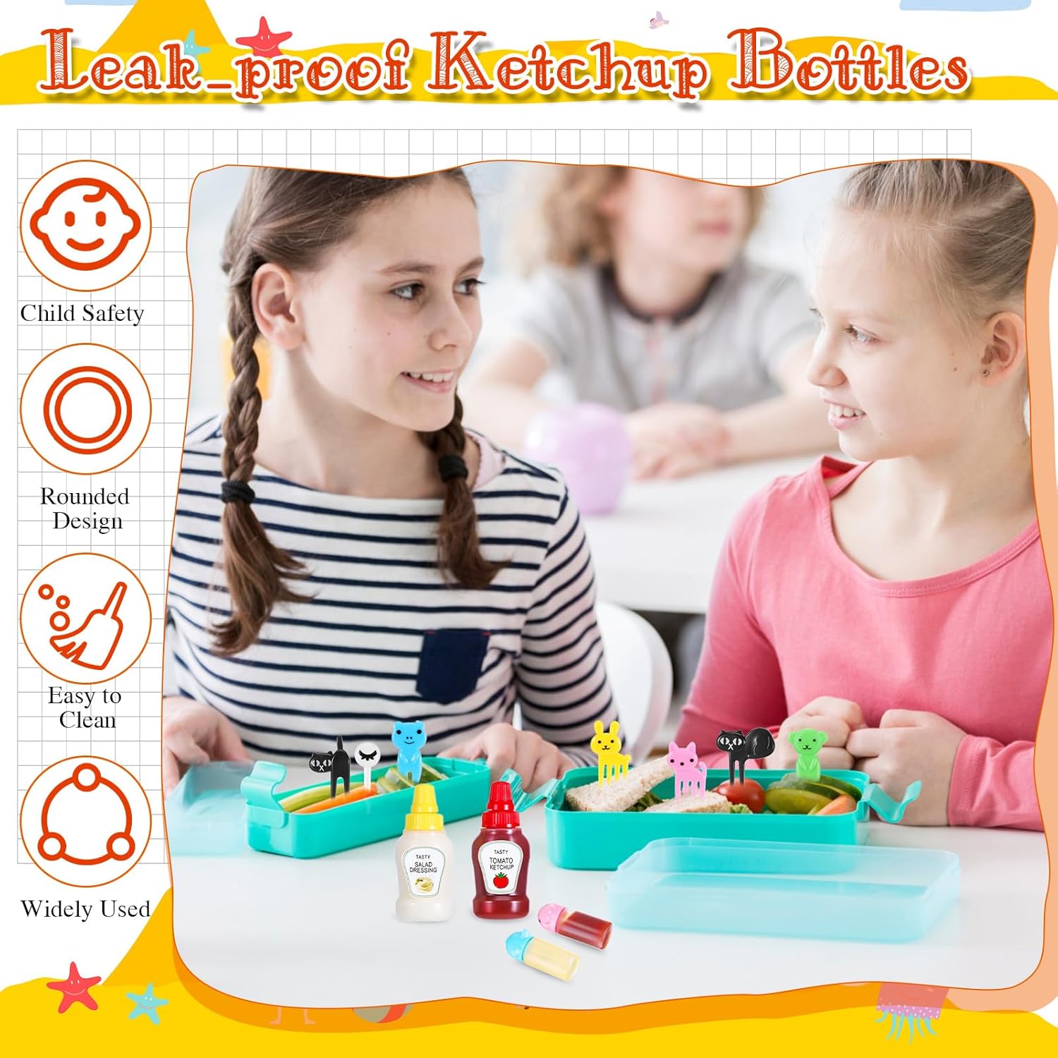 Kids Bento Lunch Box Accessori - đánh giá và giá Condiment Squeeze Bottle