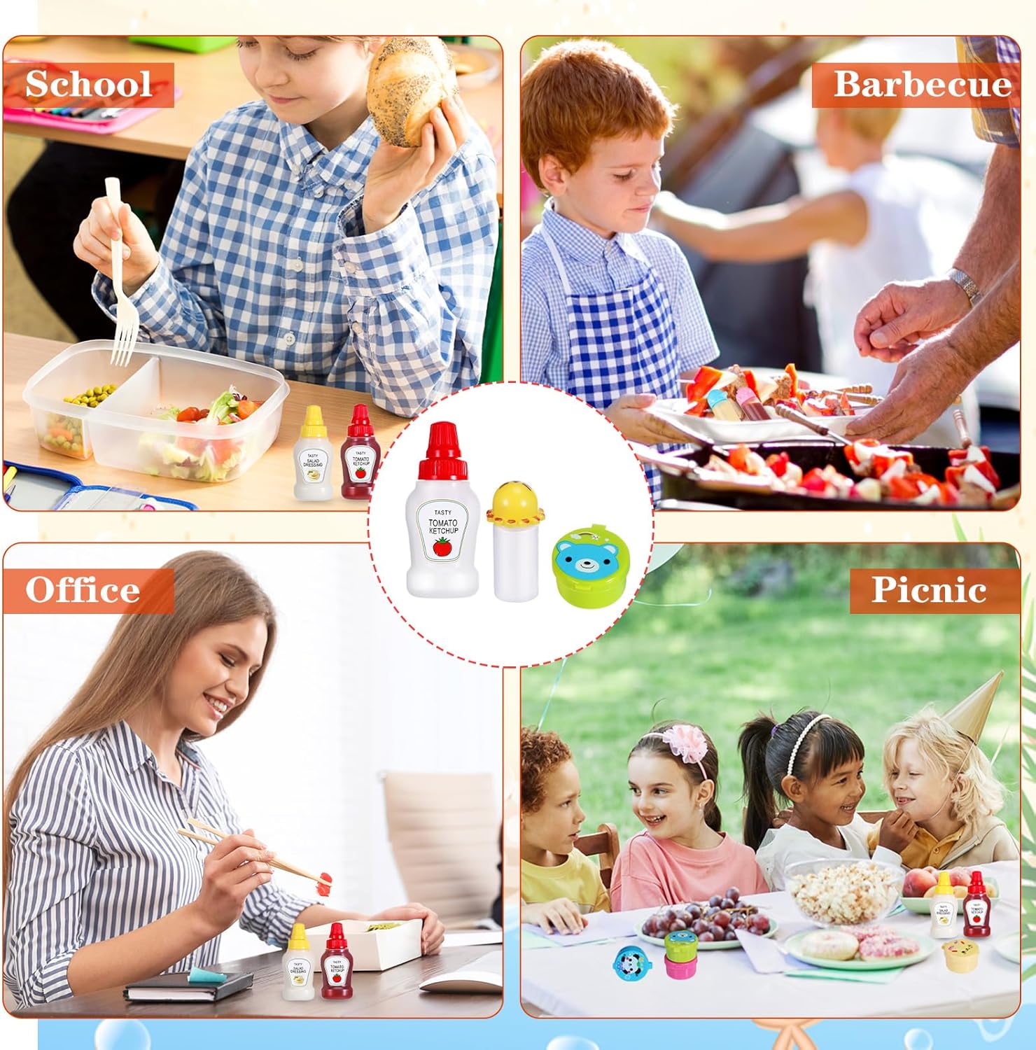 Kids Bento Lunch Box Accessori - đánh giá và giá Condiment Squeeze Bottle