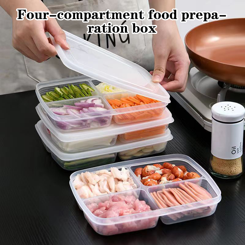 New【4 Grids Plastic Storage Bo - đánh giá và giá Food Storage Quart