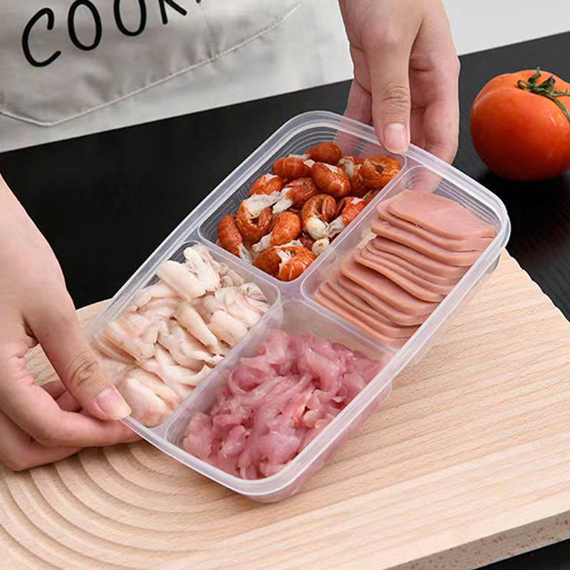 New【4 Grids Plastic Storage Bo - đánh giá và giá Food Storage Quart