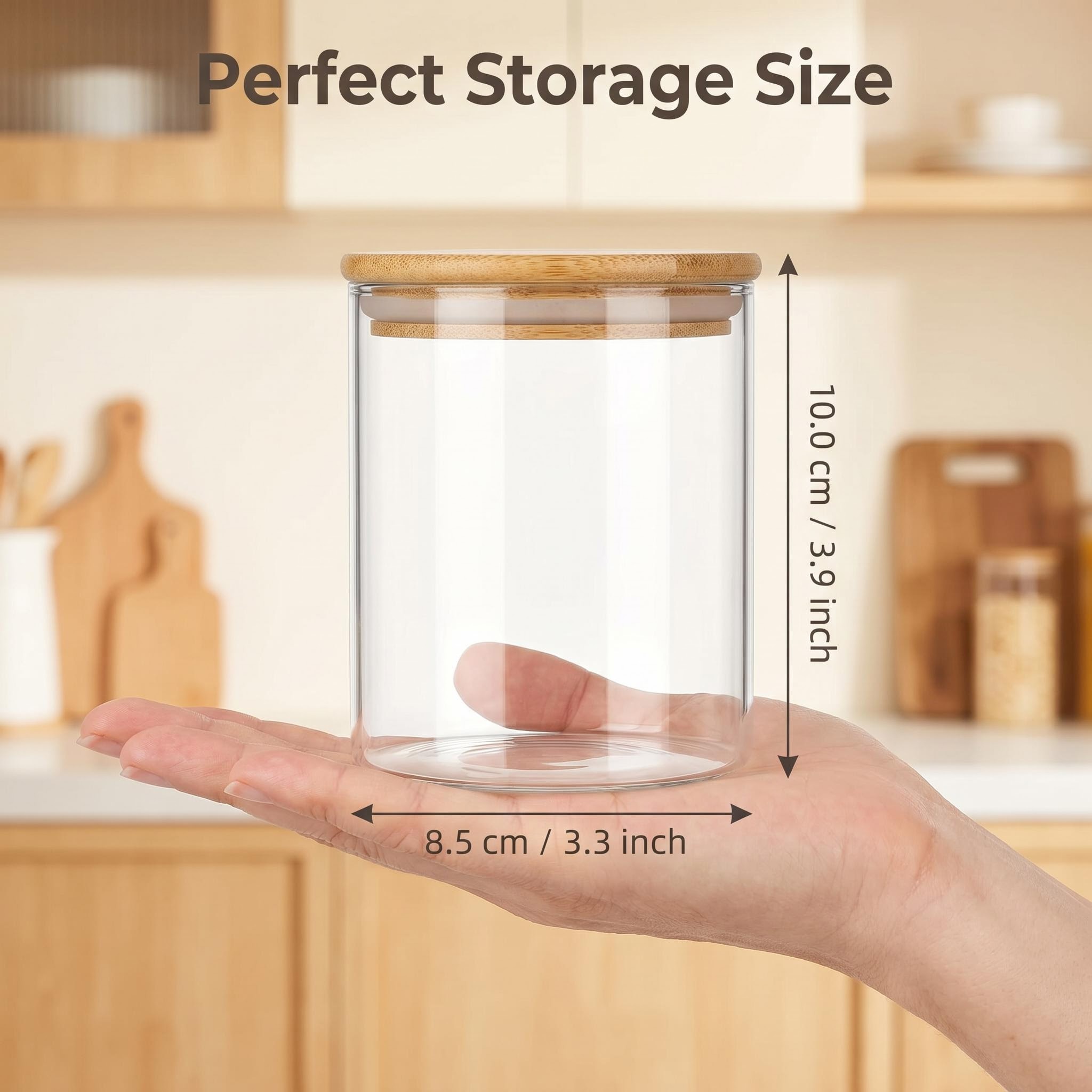 9 Pieces Clear Glass Storage C - đánh giá và giá Food Storage Jar Glass