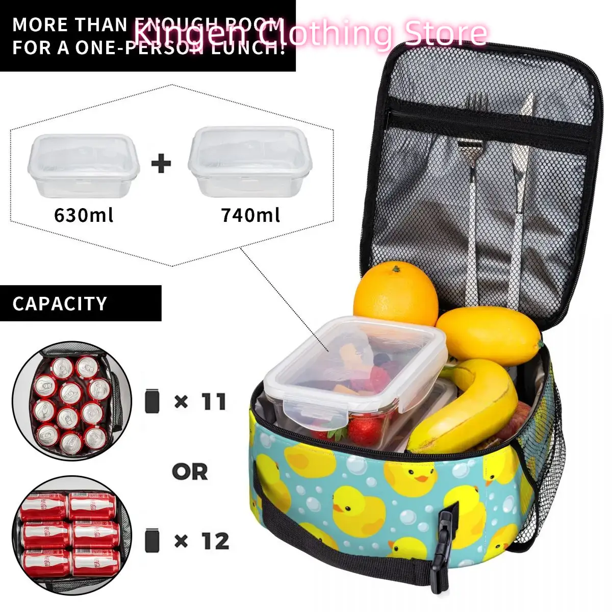 Yellow Duck Bubbles Insulated  - đánh giá và giá Food Storage Yellow