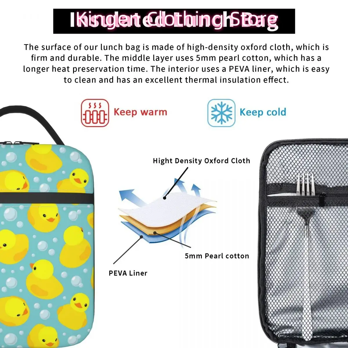 Yellow Duck Bubbles Insulated  - đánh giá và giá Food Storage Yellow