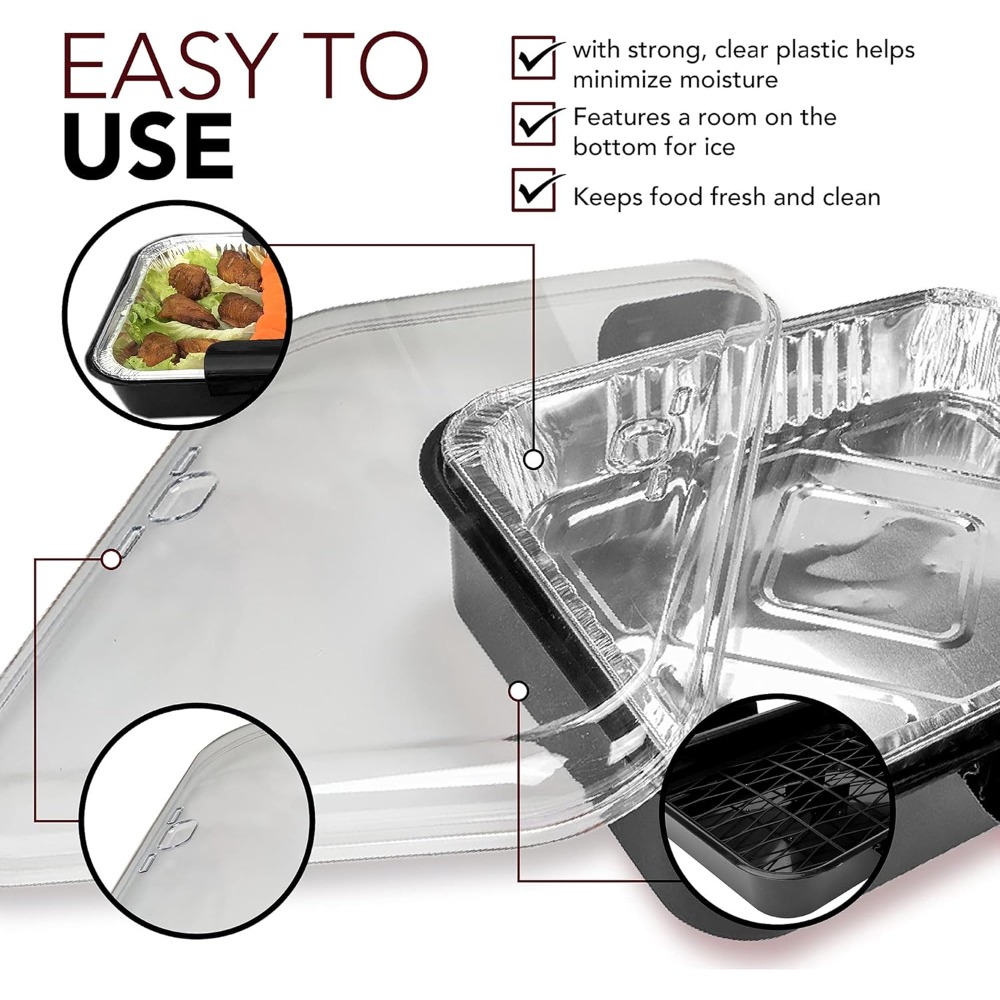 Aluminum Foil Carrier Pans wit - đánh giá và giá Food Storage Aluminum Containers