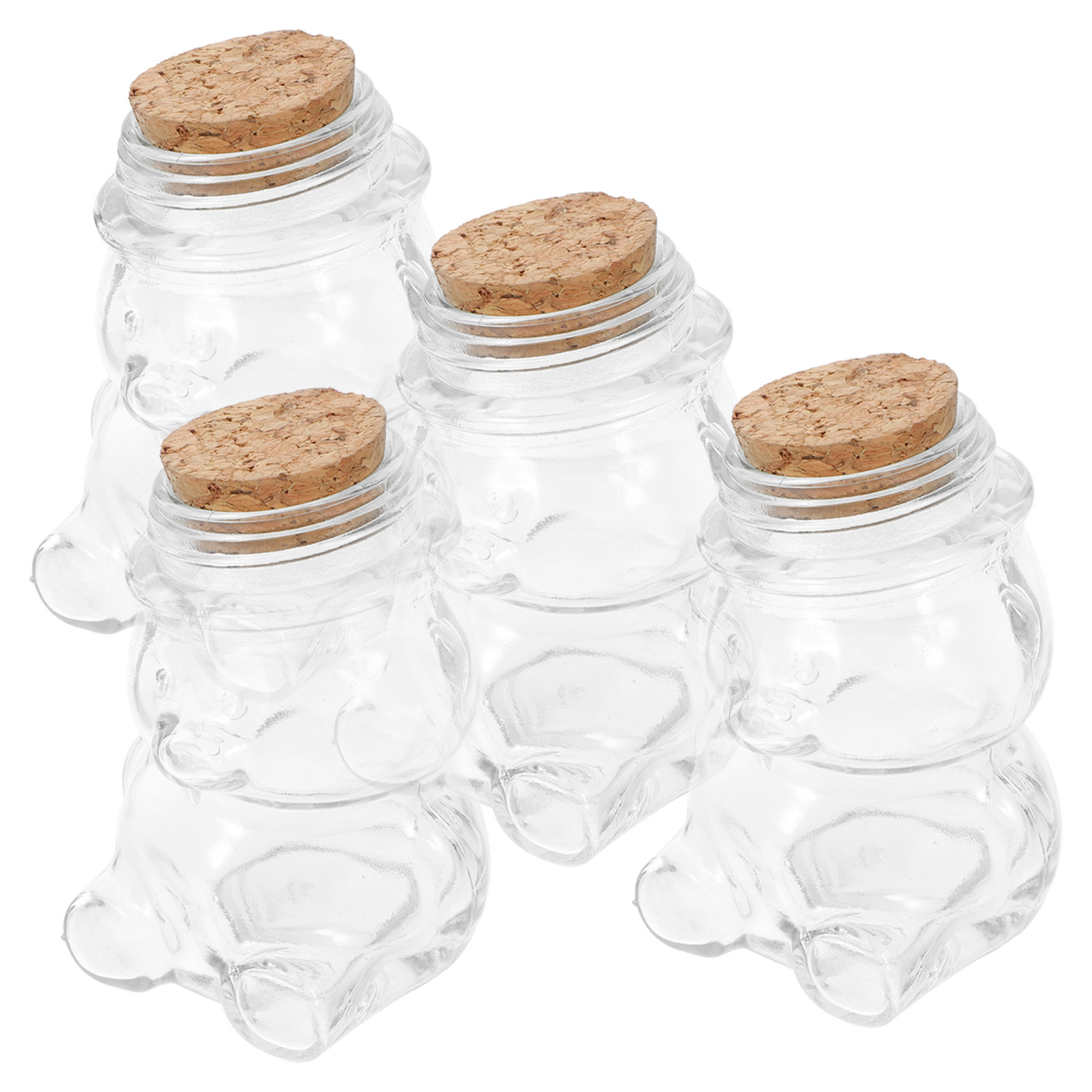 4Pcs Glass Candy Jar Set Trans - đánh giá và giá Food Storage Jar Glass
