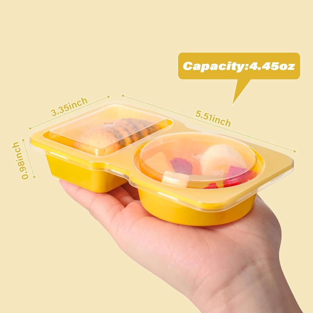 2 Compartment Disposable Plast - đánh giá và giá Food Storage Yellow