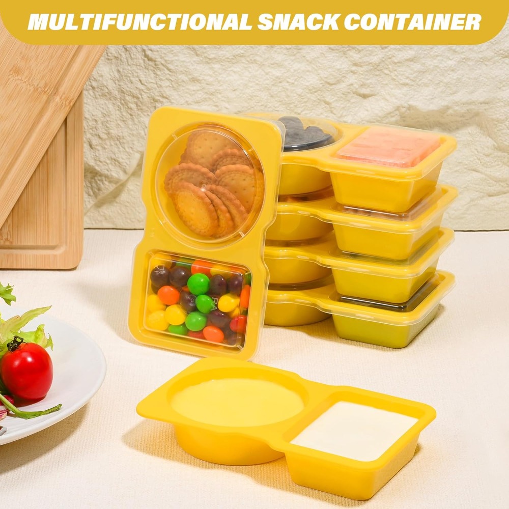 2 Compartment Disposable Plast - đánh giá và giá Food Storage Yellow