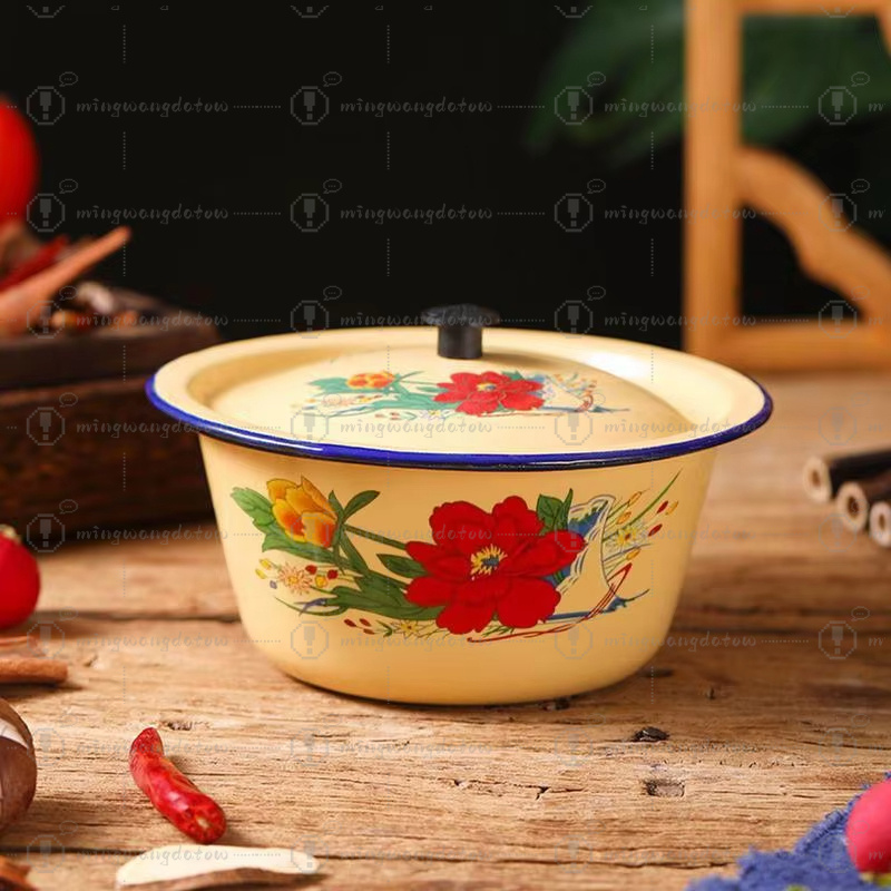 Food Storage Pot Enamel Basin  - đánh giá và giá Food Storage Yellow