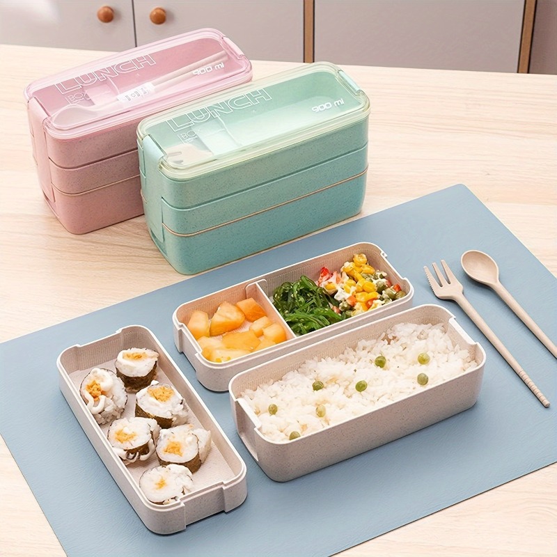 Portable Bento Box, 3-layers L - đánh giá và giá Food Storage 30 Years