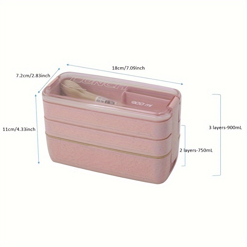 Portable Bento Box, 3-layers L - đánh giá và giá Food Storage 30 Years