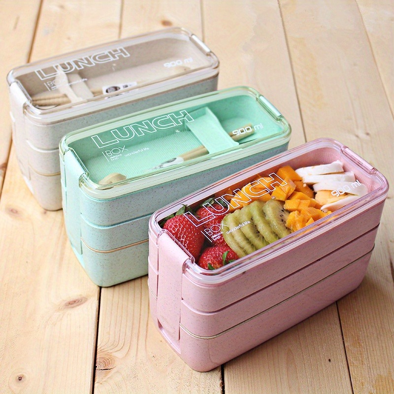 Portable Bento Box, 3-layers L - đánh giá và giá Food Storage 30 Years
